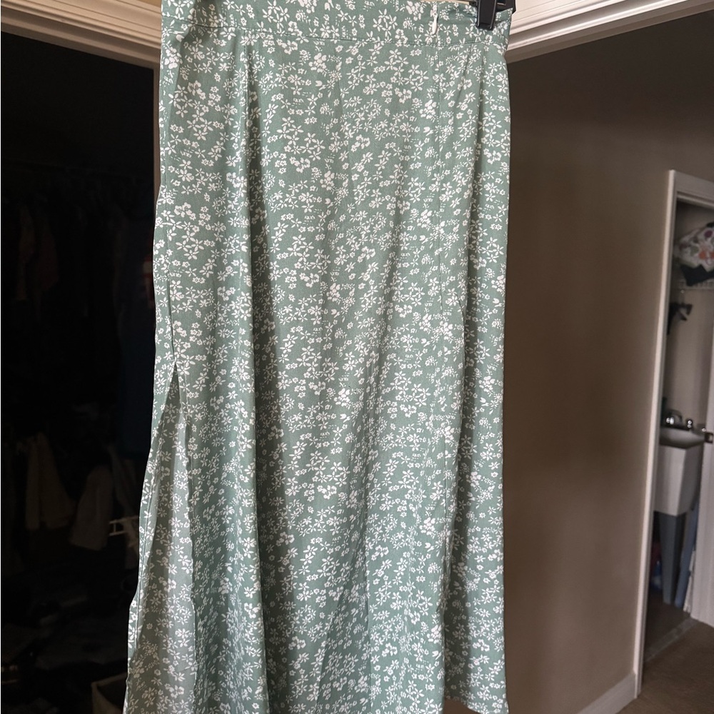 Floral Green Women's Skirt